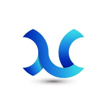 Awesome Abstract Gradient Letter N U Company Modern Logo Design Vector Templa 스톡 일러스트