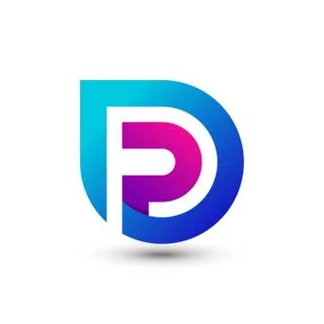 Awesome Abstract Gradient Letter P Pin Maps Company Modern Logo Design Templa Stock Illustration