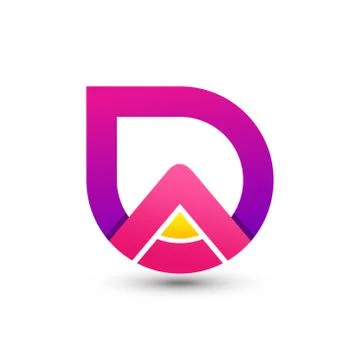 Awesome Abstract Gradient Letter A Pin Maps Mountain Company Modern Logo Desi Stock Illustration