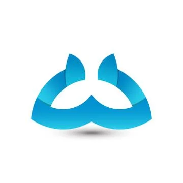 Awesome Abstract Gradient Letter W Whale Company Modern Logo Design Template  Illustrazione stock