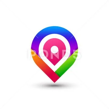 Awesome Abstract Gradient Pin Maps Logos Company Modern Logo Design ...