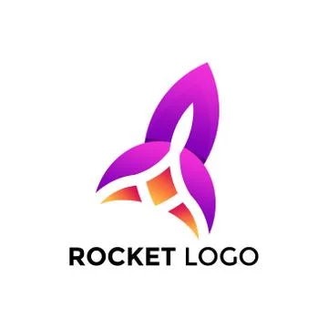 Awesome Abstract Gradient Rocket Logos Company Modern Logo Design Template Pr 스톡 일러스트