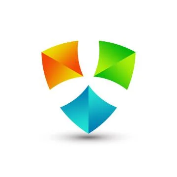 Awesome Abstract Gradient Shield Arrow Company Modern Logo Design Template Pr Illustrazione stock