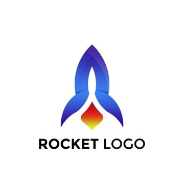 Awesome Abstract Gradient Speed Rocket Logos Company Modern Logo Design Templ Stock Illustration
