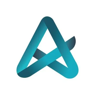 Awesome abstract logo of a triangle or letter A logo this icon Illustrazione stock