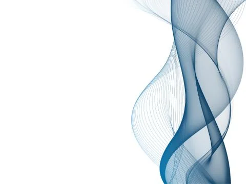 Awesome abstract soft blue wave backgrounds Stock Illustration
