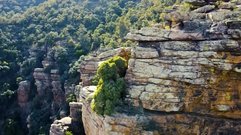 Awesome aerial view of stone formations Stock Footage 241246893