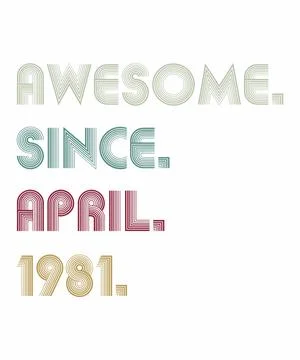 Awesome Since April 1981 Stock Illustration