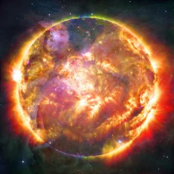 Awesome background - planet in space. Elements of this image furnished by NAS 库存插图