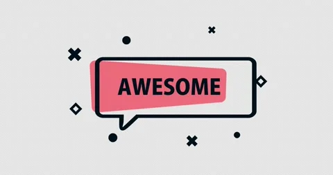 Awesome banner speech bubble animation Stock Footage 207059498