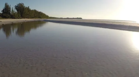 Awesome Beach Reflections Stock Footage 47990711