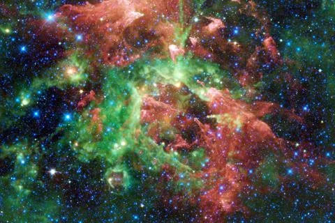 Awesome beautiful nebula somewhere in outer space. Stock Photos