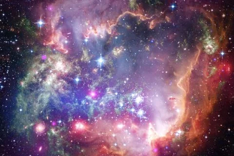 Awesome beautiful nebula somewhere in outer space. Stock Photos
