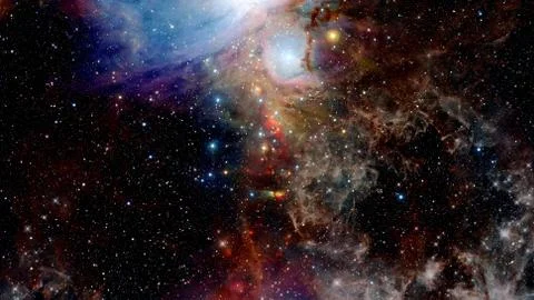Awesome beautiful nebula somewhere in outer space. Elements of this image fur Stock Photos