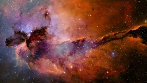 Awesome beautiful nebula somewhere in outer space. Elements of this image fur Stock Photos