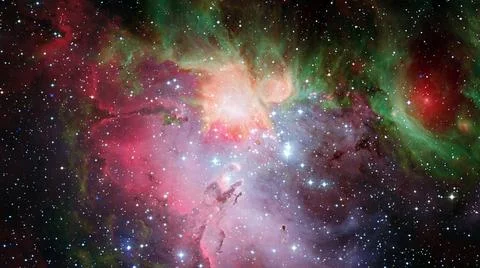 Awesome beautiful nebula somewhere in outer space. Elements of this image ... 库存照片