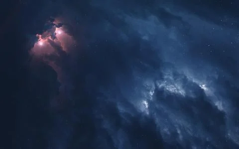 Awesome beautiful starfield somewhere in deep space. Elements of this image Illustrazione stock
