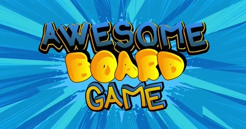 Awesome Board Game. Comic Book Text | Stock Video | Pond5