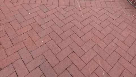 Awesome Brick flooring on the sidewalk Stock Footage 294829870