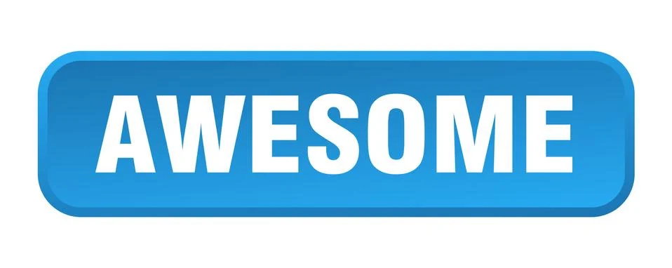 Awesome button. awesome square 3d push button 스톡 일러스트