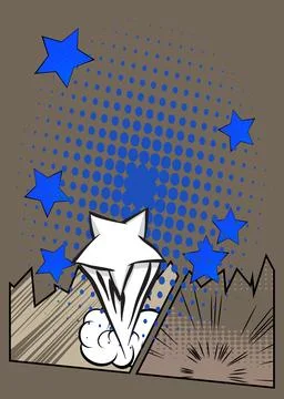 Awesome Cartoon Abstract Background, comic book backdrop. Retro vector comi.. 스톡 일러스트