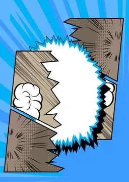 Awesome Cartoon Abstract Background, comic book backdrop. Retro vector comi.. Stock Illustration