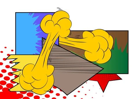 Awesome Cartoon Abstract Background, comic book page layout backdrop. Retro.. Stock Illustration