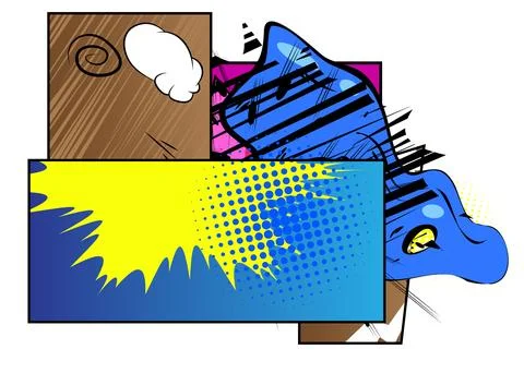 Awesome Cartoon Abstract Background, comic book page layout backdrop. Retro.. Stock Illustration
