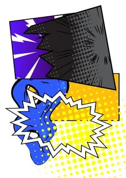 Awesome Cartoon Abstract Background, comic book page layout backdrop. Retro.. 스톡 일러스트