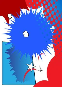 Awesome Cartoon Background, comic book abstract page layout backdrop. Retro.. Illustrazione stock