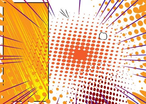 Awesome Cartoon Background, comic book abstract page layout backdrop. Retro.. Stock Illustration