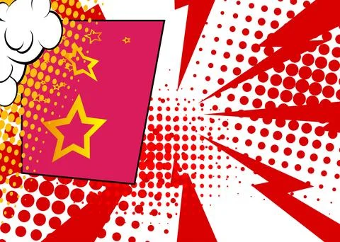 Awesome Cartoon Background, comic book abstract page layout backdrop. Retro.. Stock Illustration