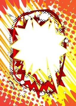 Awesome Cartoon Background, comic book abstract backdrop. Retro vector comi.. Illustrazione stock