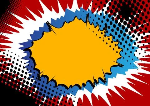 Awesome Cartoon Background, comic book abstract backdrop. Retro vector comi.. Stock Illustration