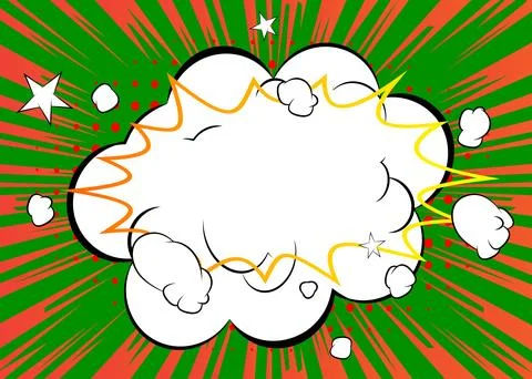 Awesome Cartoon Background, comic book abstract backdrop. Retro vector comi.. Stock Illustration