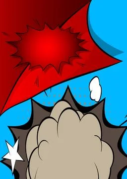 Awesome Cartoon Background, comic book abstract backdrop. Retro vector comi.. イラスト素材