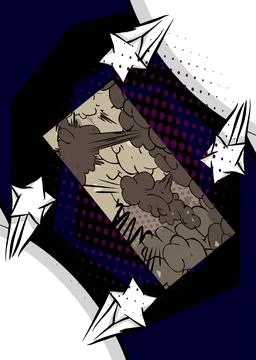 Awesome Cartoon Background, comic book abstract backdrop. Retro vector comi.. 스톡 일러스트