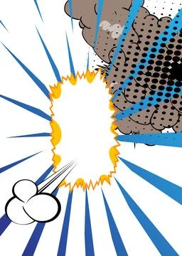 Awesome Cartoon Background, comic book abstract backdrop. Retro vector comi.. Stockillustratie