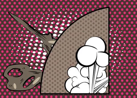 Awesome Cartoon Background, comic book abstract backdrop. Retro vector comi.. Stockillustratie