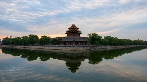 Awesome cloudscape of the forbidden city,Beijing,China Vídeo Stock 104589258
