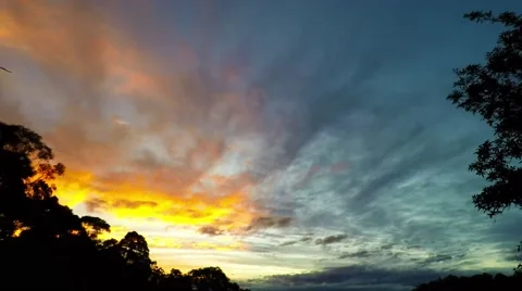 Awesome Colorful Time Lapse Sunset. Stock Footage 64335348