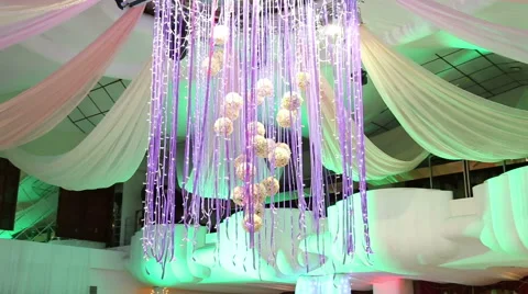 Awesome decoration of restaurant Stock Footage 57108672