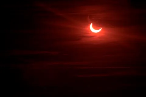 Awesome Eclipse almost 3D Like Stock Photos