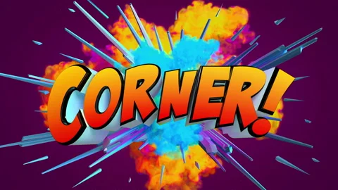 Awesome exploding Corner Football message in 4K Stock Footage 155451456