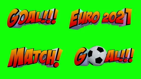 Awesome exploding football messages with Alpha Channel isolated mask in 4K Stock Footage 155450615