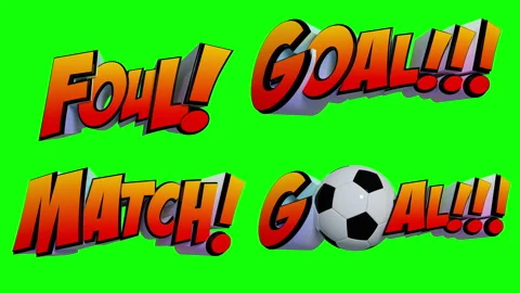 Awesome exploding football messages with Alpha Channel isolated mask in 4K Stock-Footage 155497335