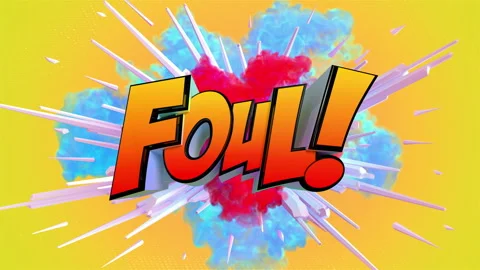 Awesome exploding Foul Football message in 4KAwesome exploding Foul Football Stock Footage 155445310