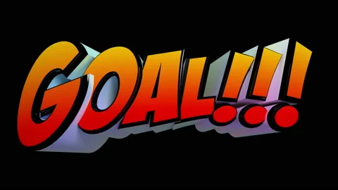 Awesome exploding Goal! Football message with Alpha Channel isolated mask Stock-Footage 155446915