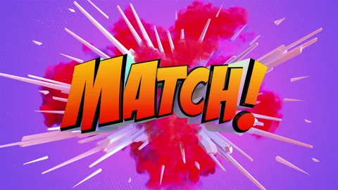 Awesome exploding Match Football message in 4K Stock Footage 155448800