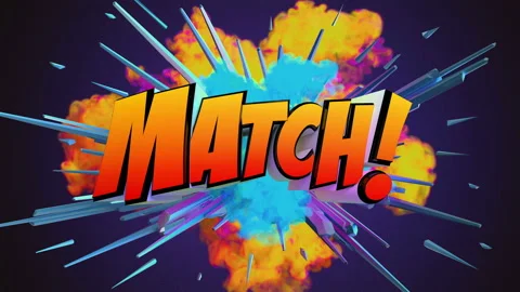 Awesome exploding Match Football message in 4K Video stock 155449039